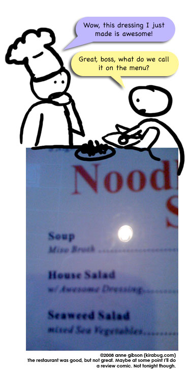 it was your standard japanese steakhouse salad dressing, not particularly awesome.