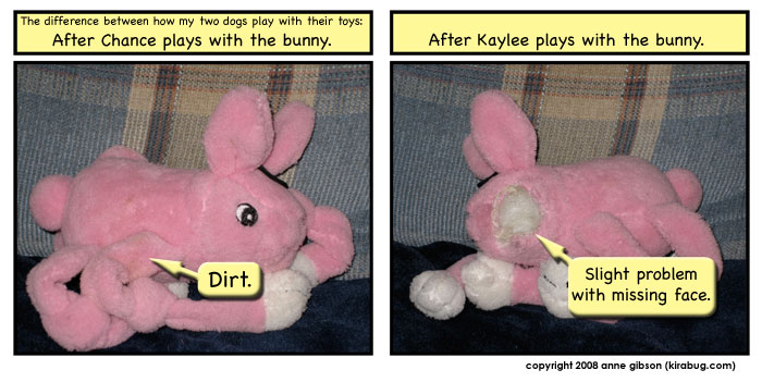 After this one, she tore the ear off of Snoopy.