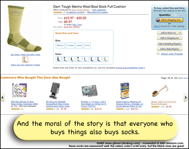 well, it's, um, a unique collection of other things folks buy....