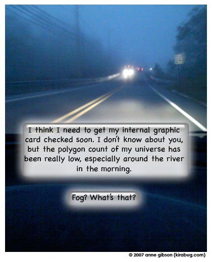 Not a bad pic for early in the morning while driving a car, eh?