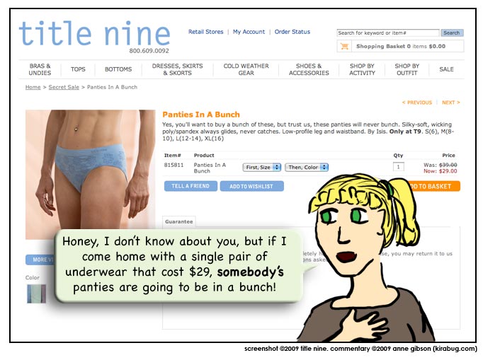 I suspect these are the underwear you don't try on unless you're ready to buy $29 underwear, but still.