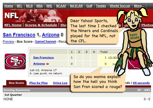 A highly unlikely score for the NFL